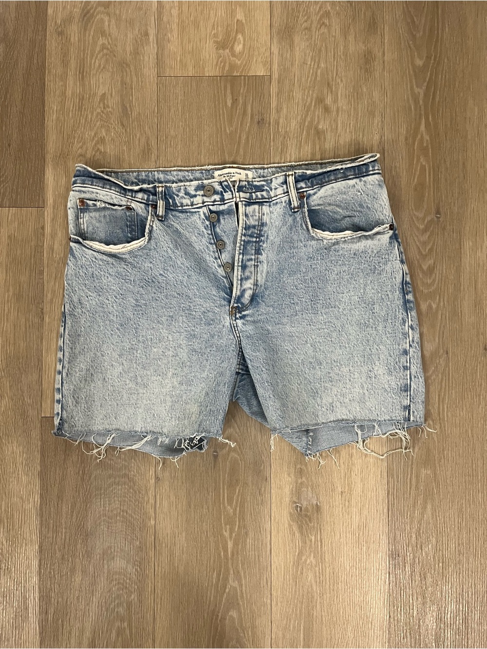 Abercrombie & Fitch Light Blue Cutoff Denim Shorts